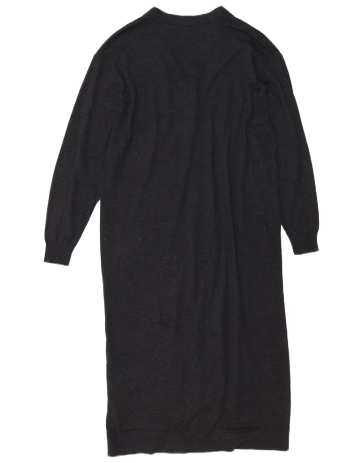 Pulover cardigan supradimensionat pentru femei Zara UK 10 Poliester gri mic