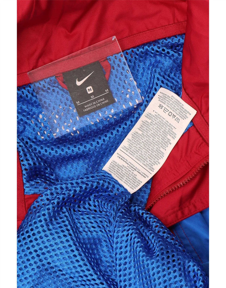 Jachetă de top pentru trening grafic Barcelona Nike pentru bărbați, albastru mediu, color block