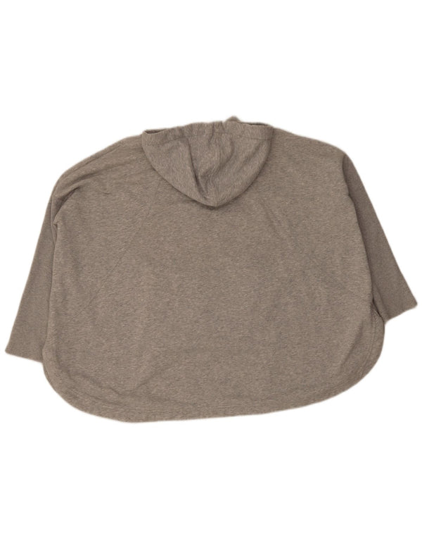 Pulover supradimensionat puma cu mâneci 3/4 pentru femei UK 12 bumbac mediu gri