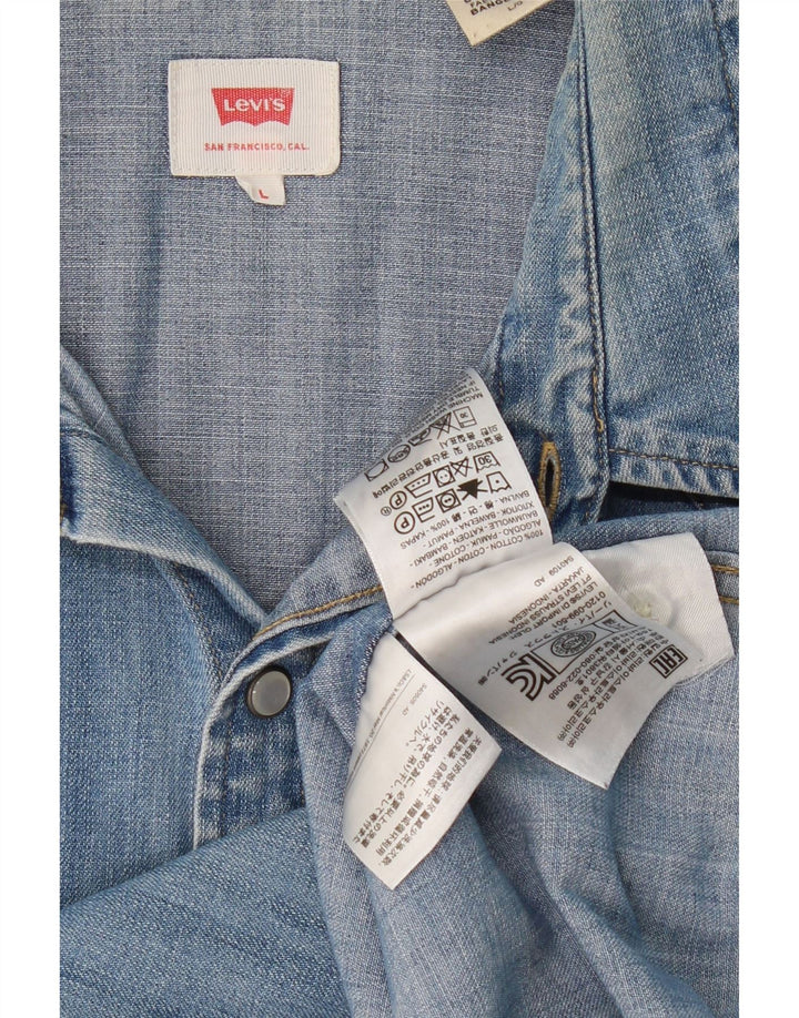 Cămașă de blugi pentru bărbați LEVI'S, mare, albastru, bumbac