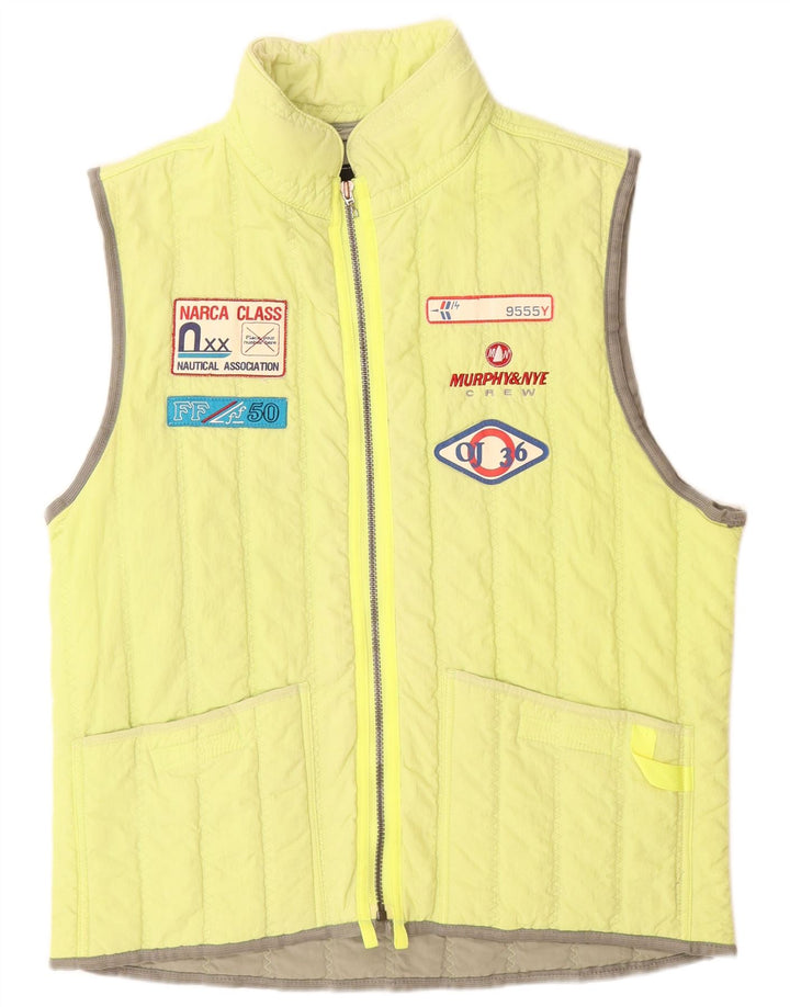 Murphy & Nye Gilet grafic căptușit pentru bărbați UK 40, mare, galben din poliamidă