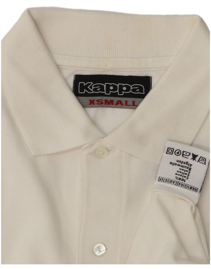 Cămașă polo cu mânecă lungă pentru bărbați Kappa XS Bumbac alb