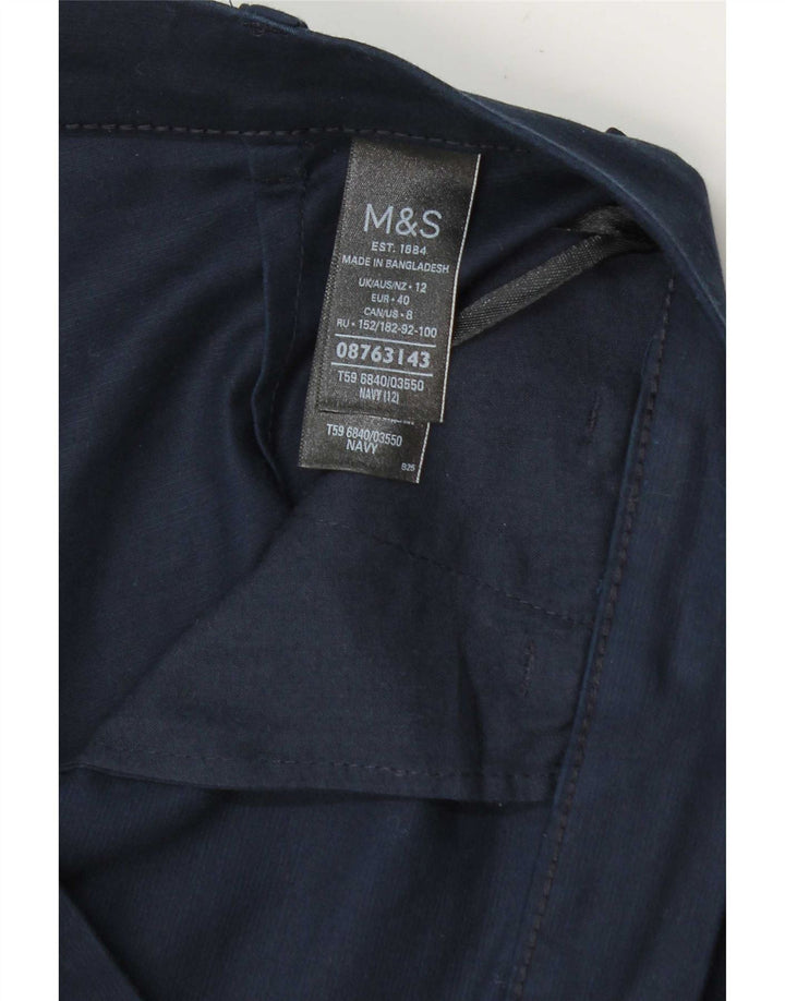 Pantaloni scurti chino pentru femei Marks & Spencer UK 12 Medium W30 Bumbac bleumarin