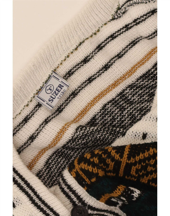 Pulover Cardigan Vintage pentru bărbați, mare, multicolor, Fair Isle