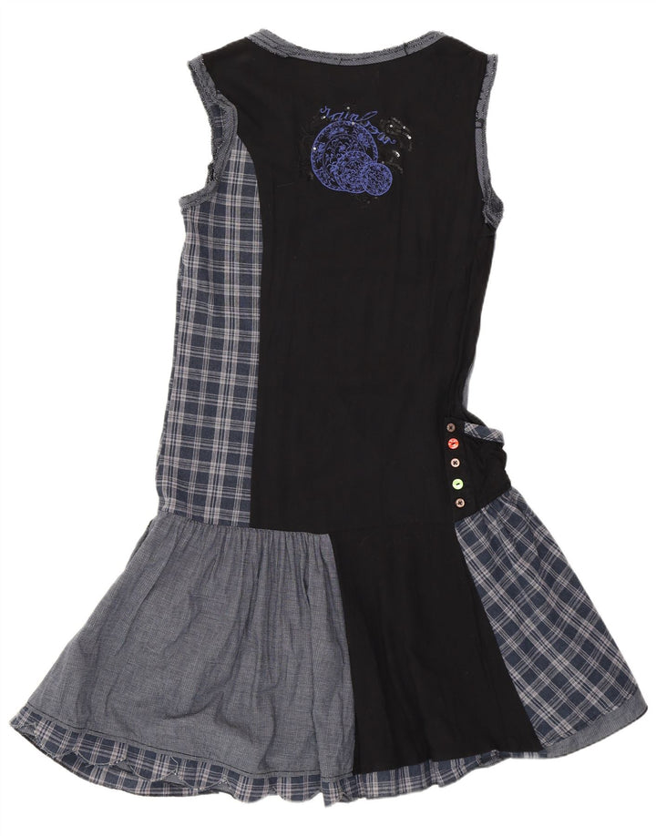 Rochie Desigual pentru femei cu talie scazuta EU 38 Medium Patchwork bleumarin