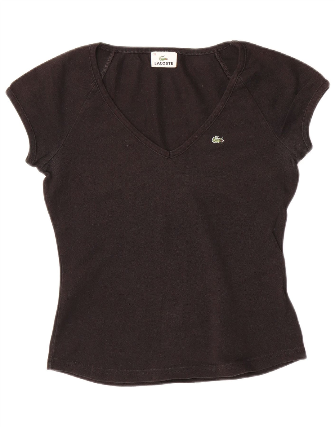 Tricou pentru femei LACOSTE Top Marimea 38 Bumbac Negru Mediu