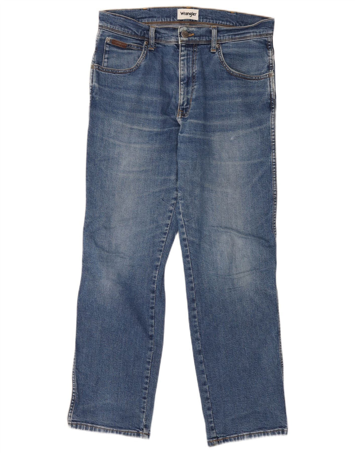 Blugi drepte pentru bărbați Wrangler Texas W33 L30 bumbac albastru