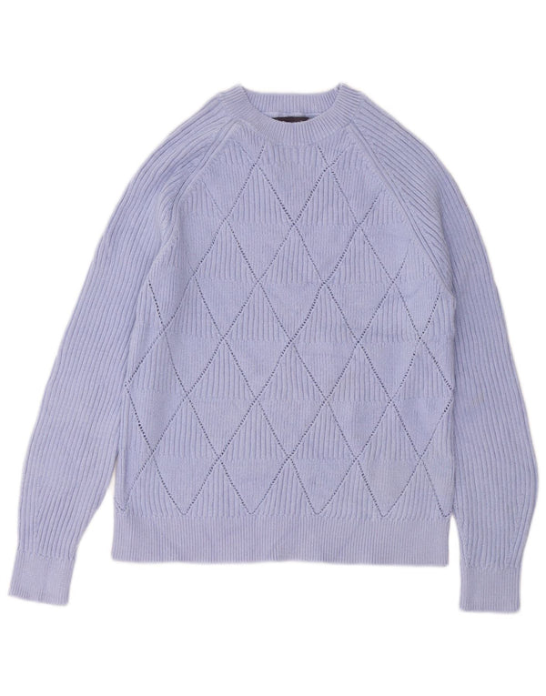 MARKS & SPENCER Pulover cu decolteu rotund pentru femei UK 14 Mov mediu