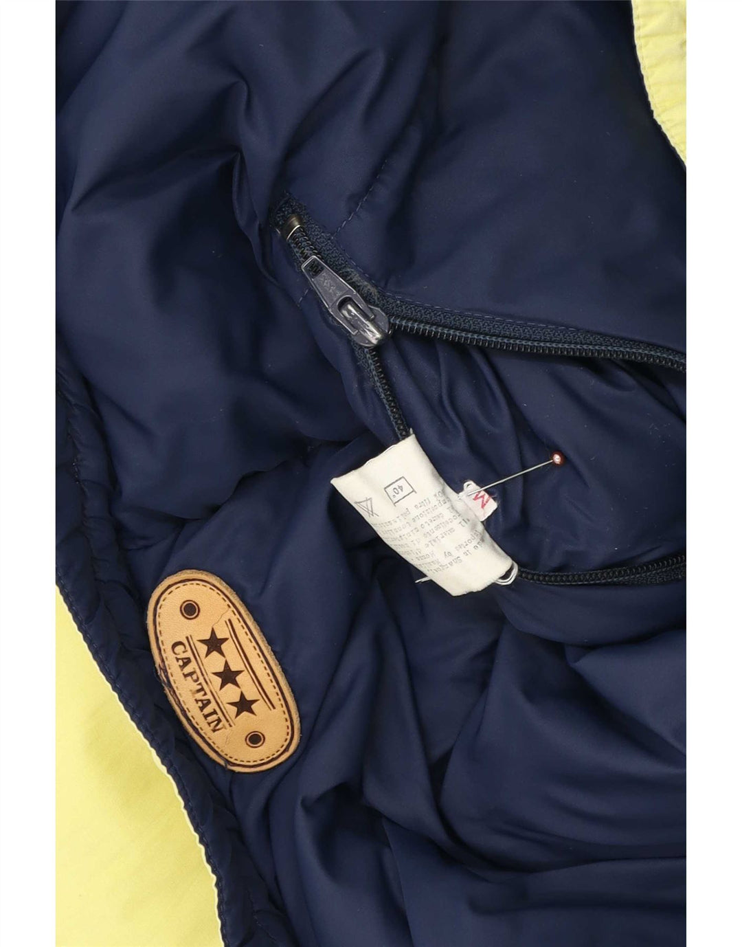 Jachetă căptușită reversibilă vintage pentru bărbați UK 38 Medium Navy Blue Marine