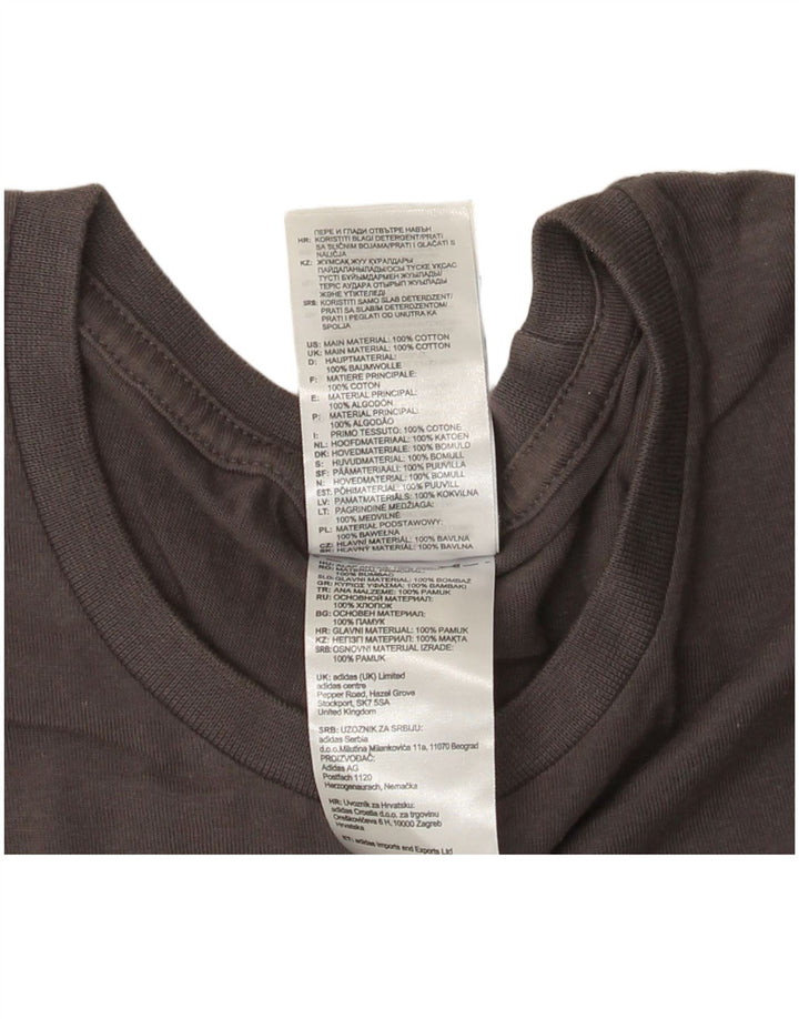 Tricou grafic pentru bărbați Adidas Top, bumbac, gri mediu