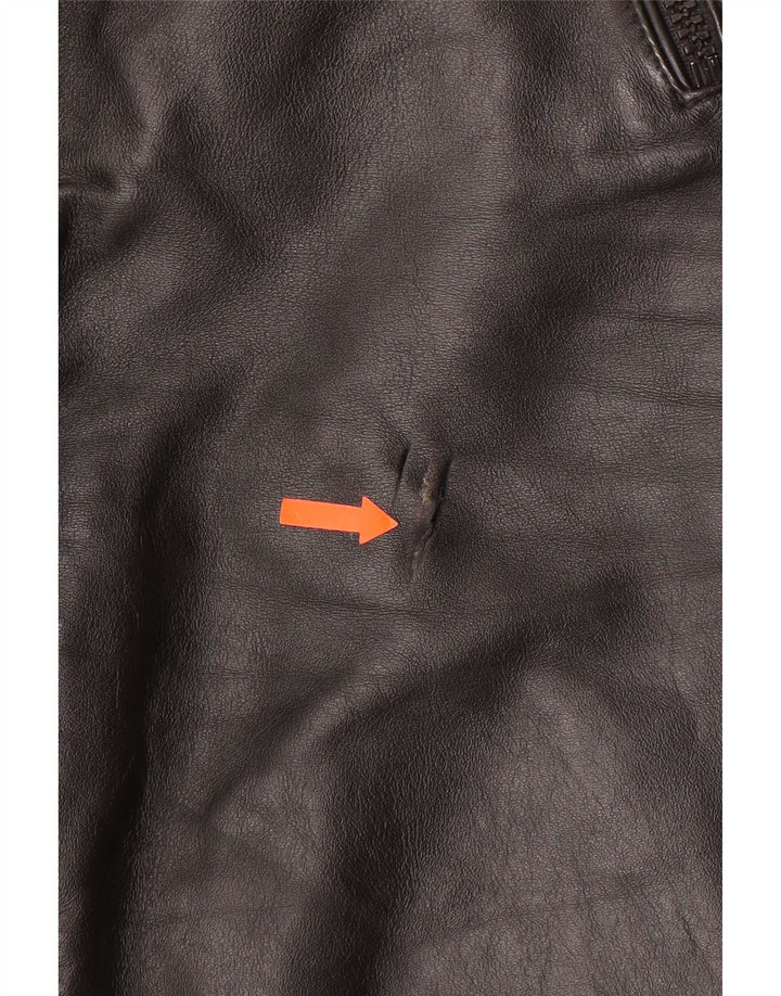 Pantaloni Moto Racer Femei VINTAGE IT 44 Medium W30 L27 Piele Neagră