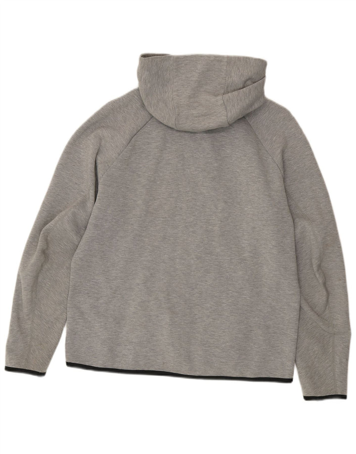 Pulover Nike pentru bărbați, cu fermoar, bumbac, gri mediu