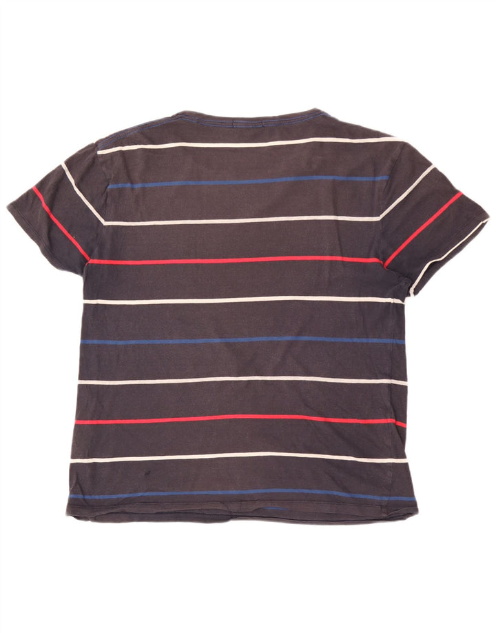 GANT Tricou pentru bărbați Top mare, gri, cu dungi din bumbac