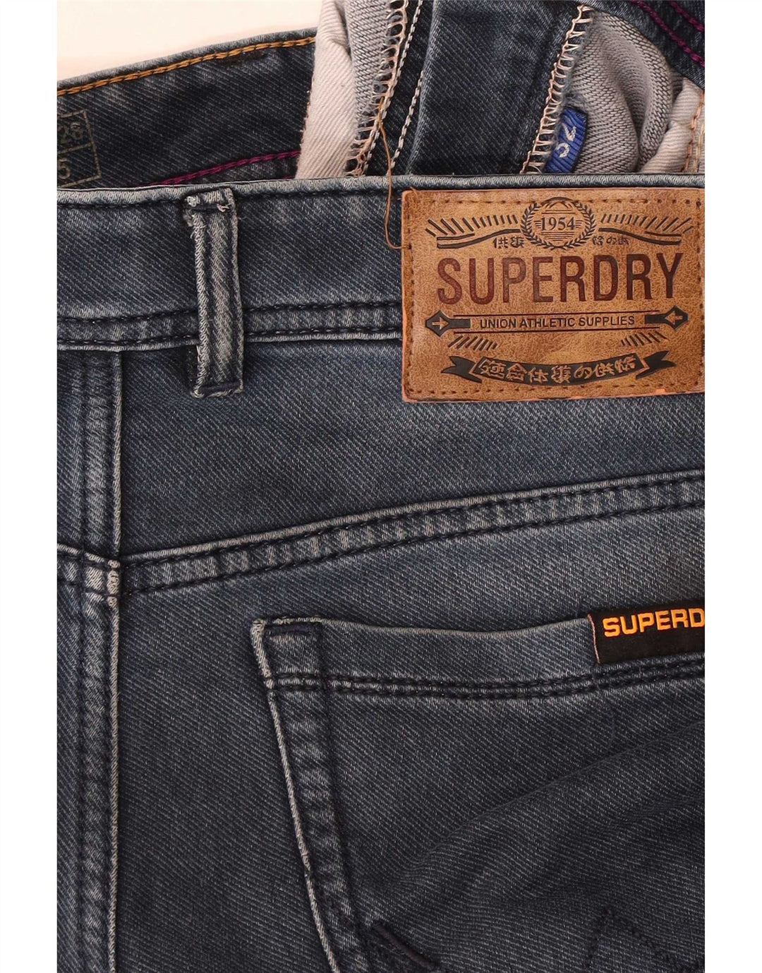 Blugi skinny pentru bărbați Superdry W32 L27 albastru