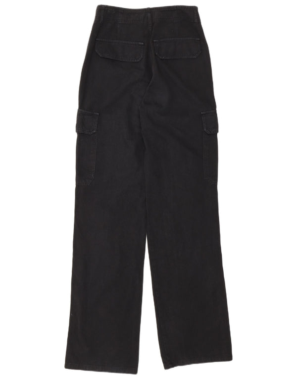 Pantaloni cargo largi pentru femei Zara EU 32 2XS W22 L32 bumbac negru