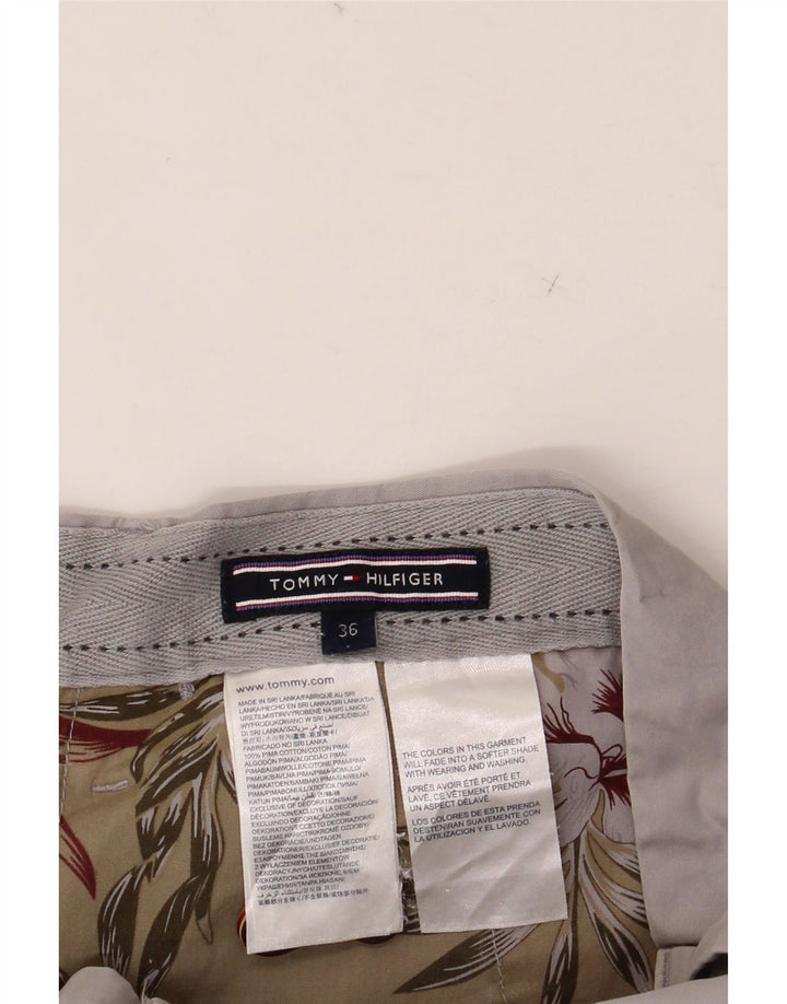 TOMMY HILFIGER Pantaloni scurți chino pentru bărbați W36, bumbac gri mare