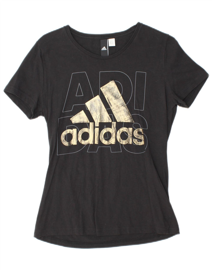 Tricou grafic ADIDAS pentru femei Top UK 12 Medium Negru