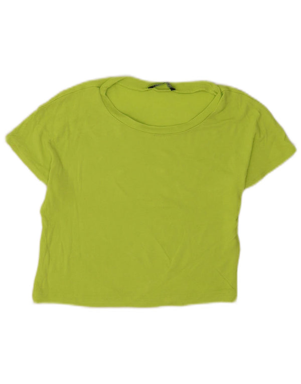 Tricou Crop pentru femei Zara UK 8 Small Green