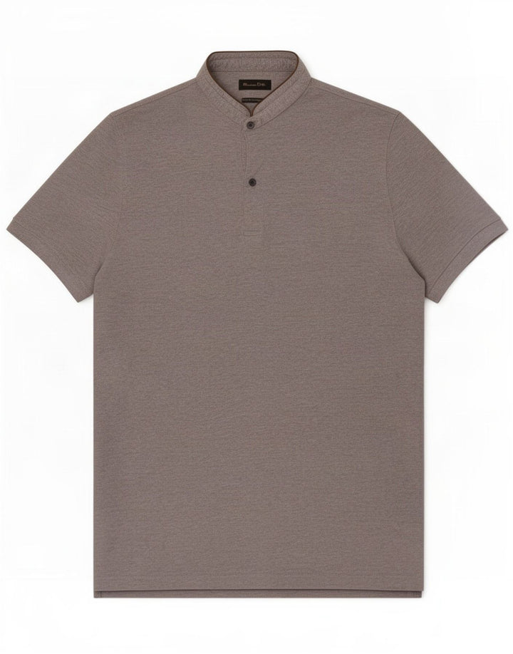 Tricou polo Massimo Dutti pentru bărbați, bumbac gri mare