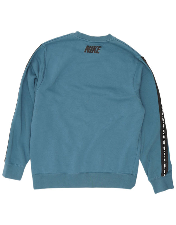 Pulover cu grafică Nike pentru bărbați, albastru mediu, color block
