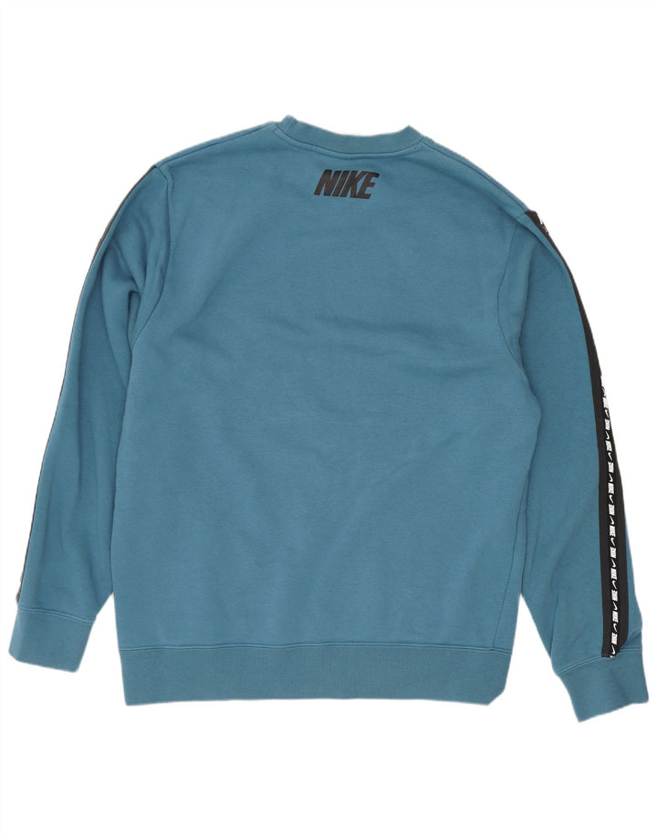 Pulover cu grafică Nike pentru bărbați, albastru mediu, color block