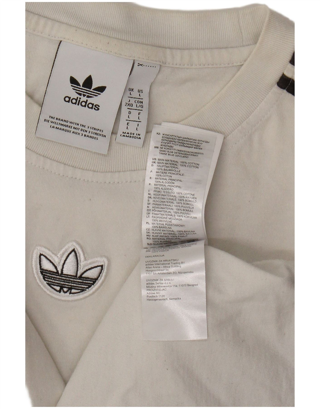 Tricou pentru bărbați Adidas Top mare, alb, color block din bumbac