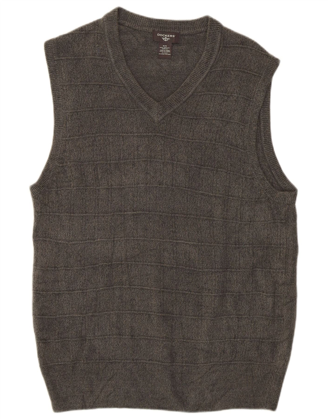 Dockers Vest pentru bărbați Tank Top Gri mediu Acrilic