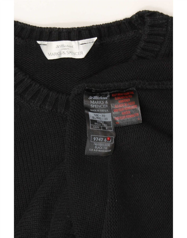 Marks & Spencer Pulover supradimensionat pentru femei cu gâtul turnat UK 10 Mic Negru