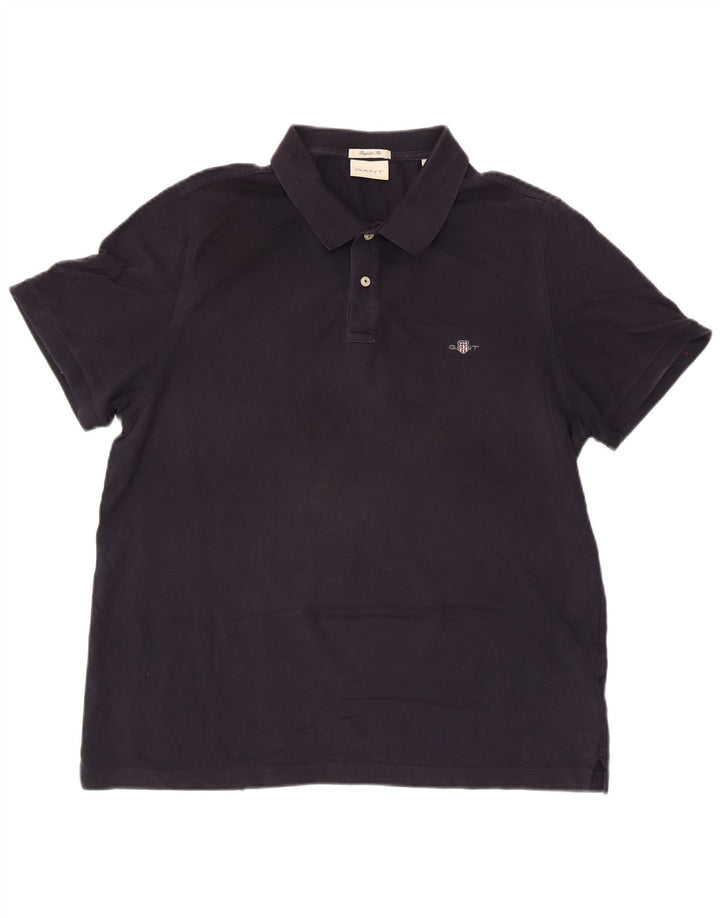 Tricou polo Gant pentru bărbați 2XL, bumbac bleumarin