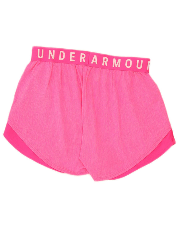 Pantaloni scurti sport grafic Under Armour pentru femei UK 6 XS poliester roz