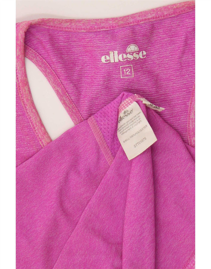 Vest Top pentru femei Ellesse UK 12 Medium Pink Flecked Poliester