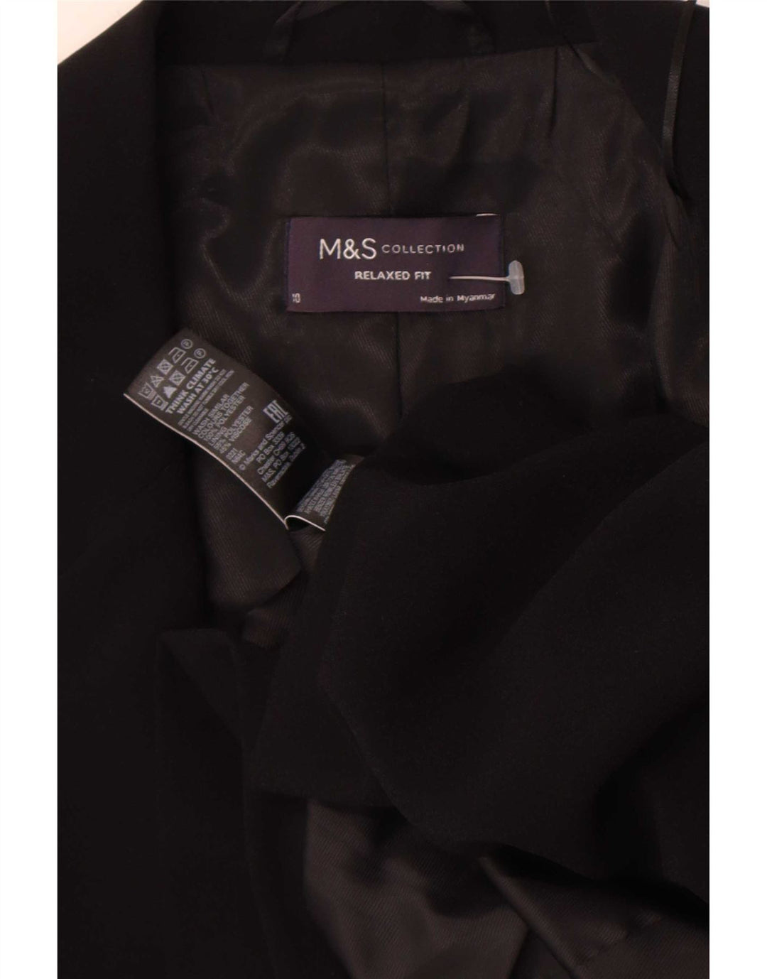 Marks & Spencer jachetă pentru femei cu mâneci 3/4, UK 10, neagră