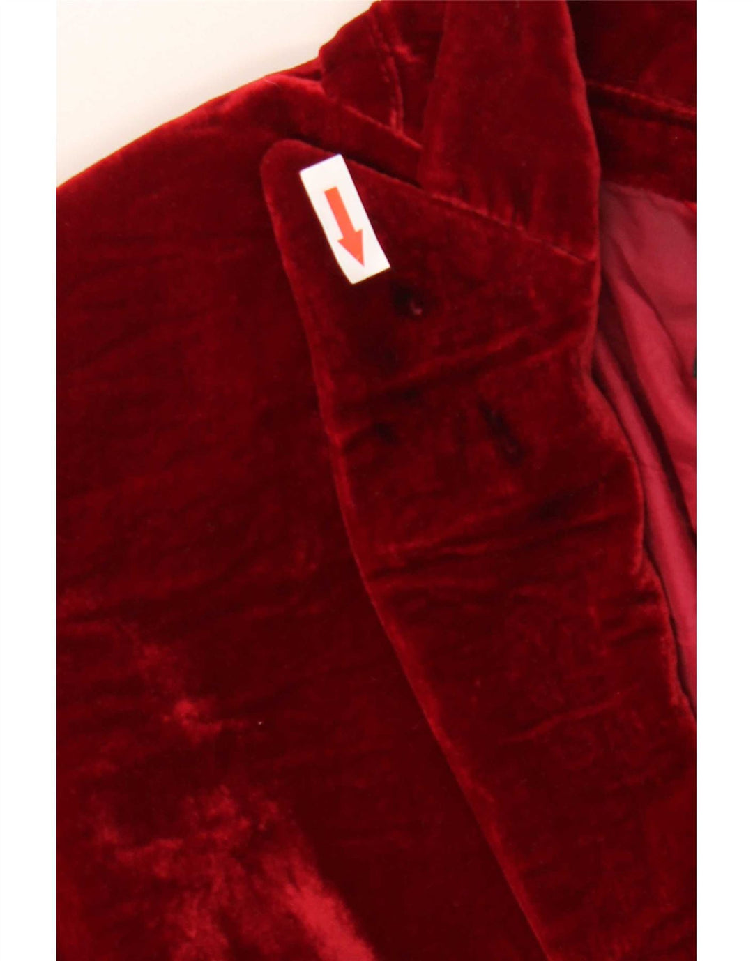 Massimo Dutti Jachetă de damă din catifea cu 1 nasture EU 44 XL Viscoză roșie