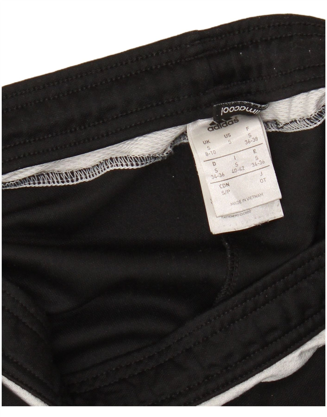 Pantaloni de trening Climacool ADIDAS pentru femei UK 8/10 Poliester negru mic