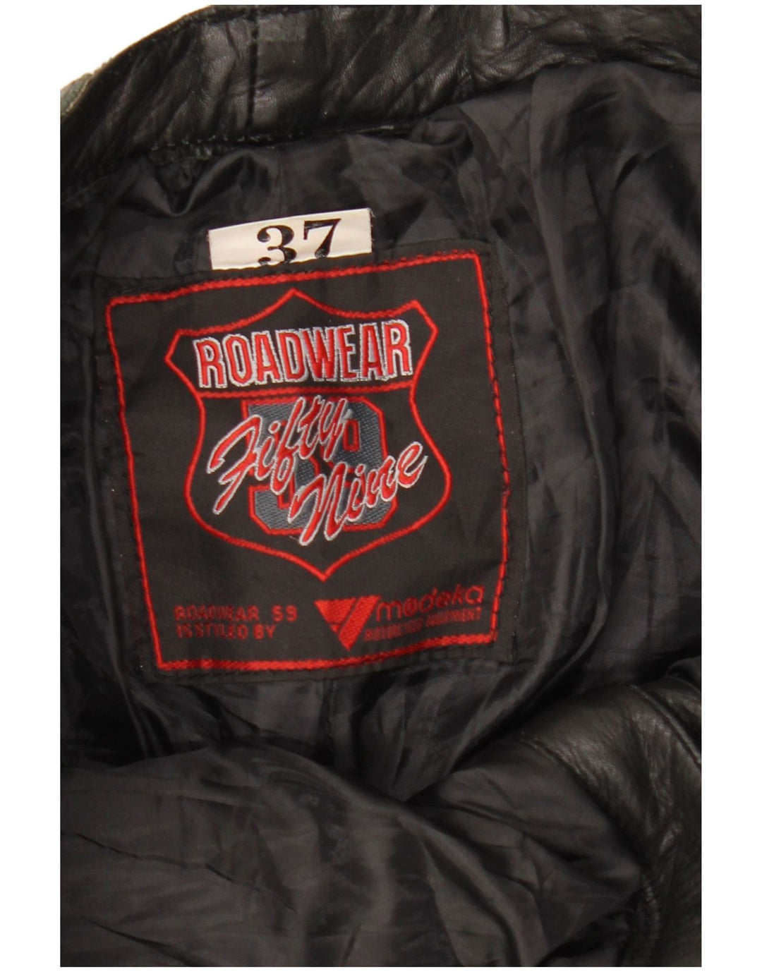 Pantaloni drepți din piele pentru bărbați MODEKA W37 L33 din piele neagră