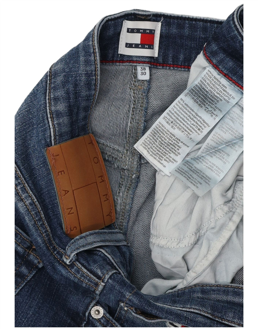 TOMMY HILFIGER Blugi Austin Slim pentru bărbați W38 L26 Bumbac albastru
