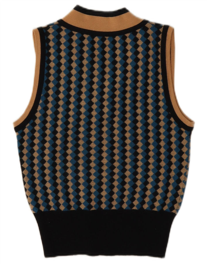 Emanuel Ungaro Womens Vest Tank Top UK 10 Small Multicolor Geometric