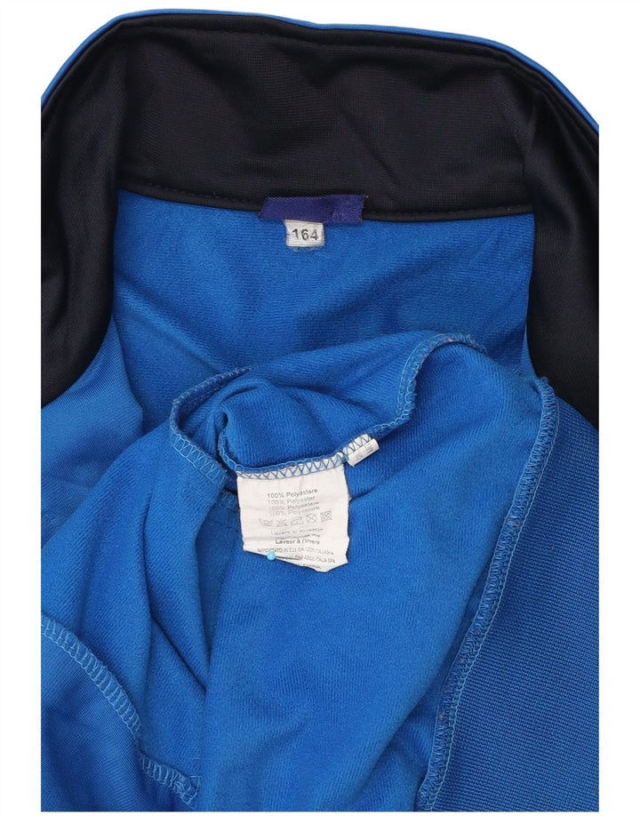 Jachetă de trening Asics pentru băieți, 13-14 ani, poliester color bloc albastru