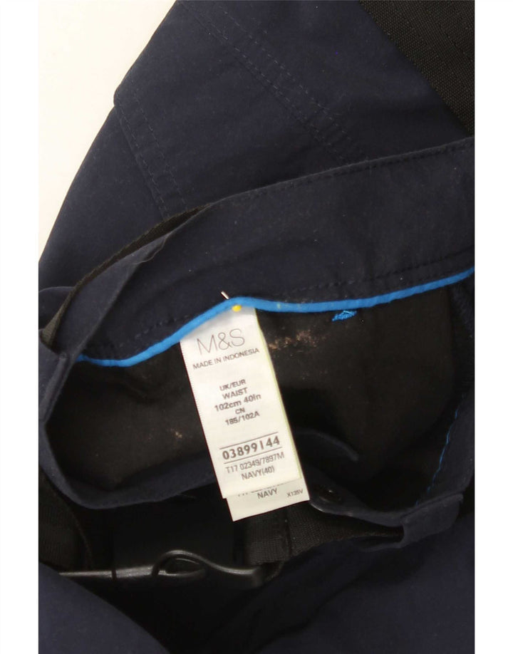 Pantaloni scurți cargo pentru bărbați Marks & Spencer W40 XL, bumbac bleumarin