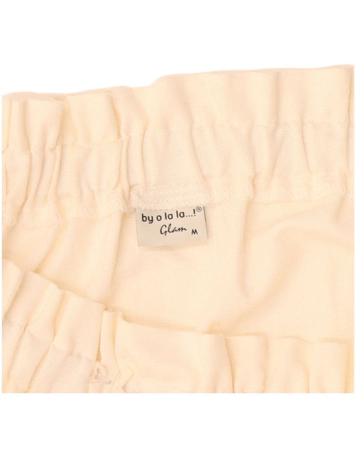 Rochie VINTAGE pentru femei cu mâneci lungi, fără umeri UK 12, in alb mediu mediu