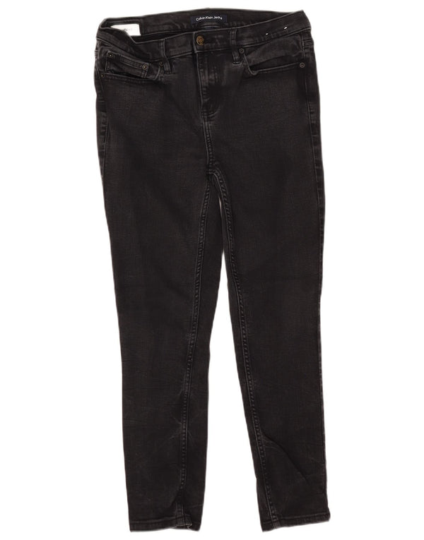 CALVIN KLEIN Blugi skinny pentru femei US 10 Medium W30 L28 Bumbac negru