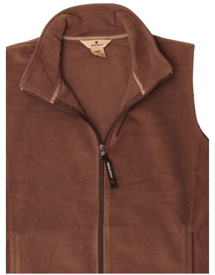 WOOLRICH Gilet polar pentru femei UK 14 Poliester maro mediu