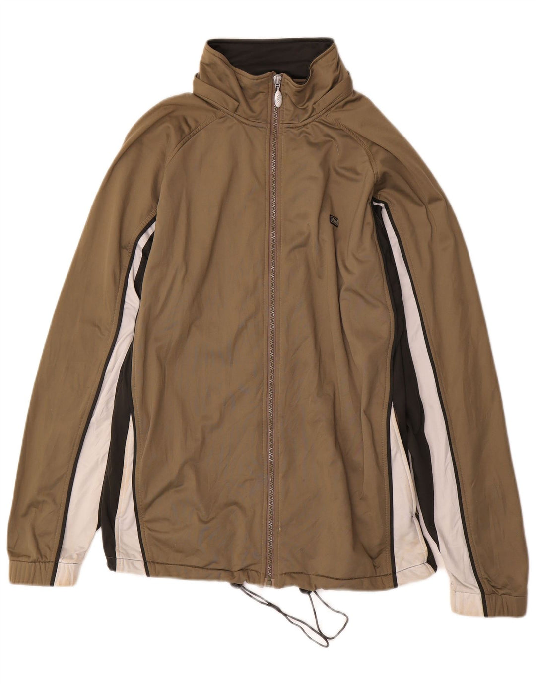 Jachetă pentru trening Asics pentru bărbați, poliester color bloc mediu kaki