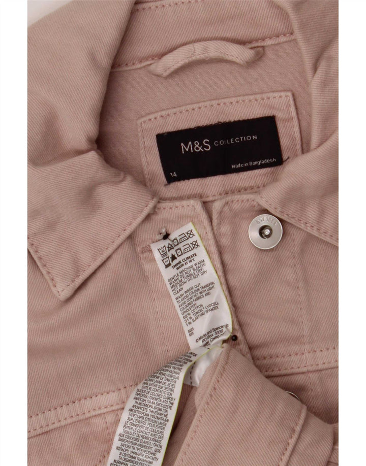 Marks & Spencer jachetă de blugi pentru femei UK 14 mare bumbac roz
