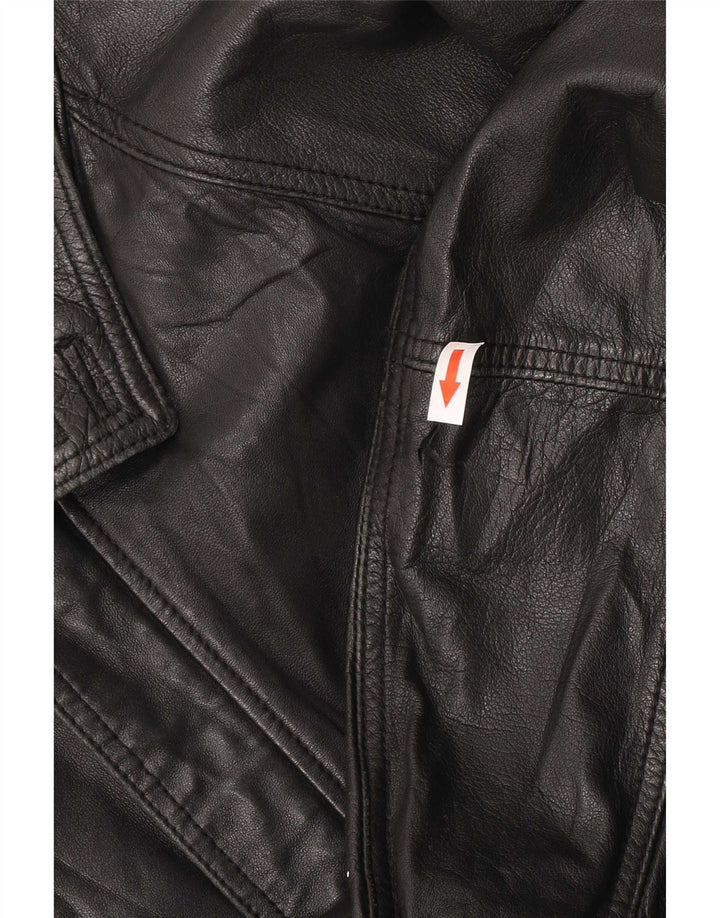 Jachetă de piele pentru bărbați Alta Moda Firenze IT 56 3XL Negru