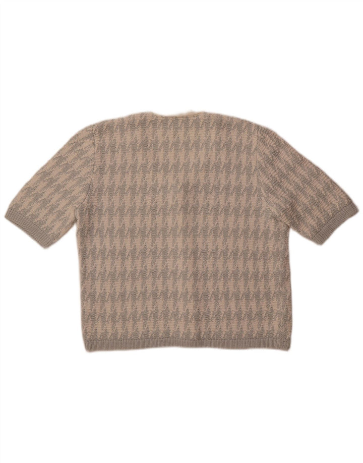 Giesswein Pulover Cardigan pentru Femei EU 38 Medium White Houndstooth