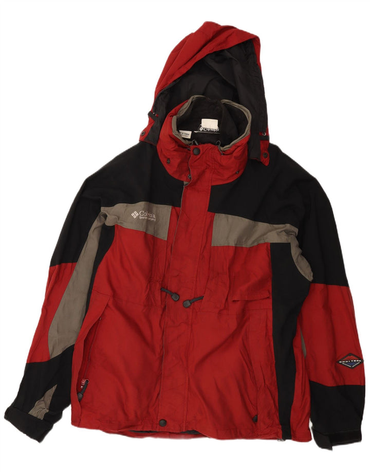 Jachetă Columbia Omni-Tech Windbreaker pentru bărbați UK 40, mare, roșu, color block