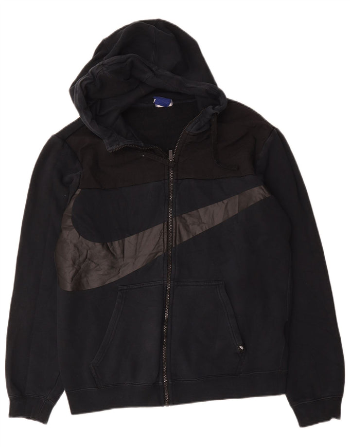 Pulover Nike Graphic Zip pentru bărbați, bumbac mediu negru