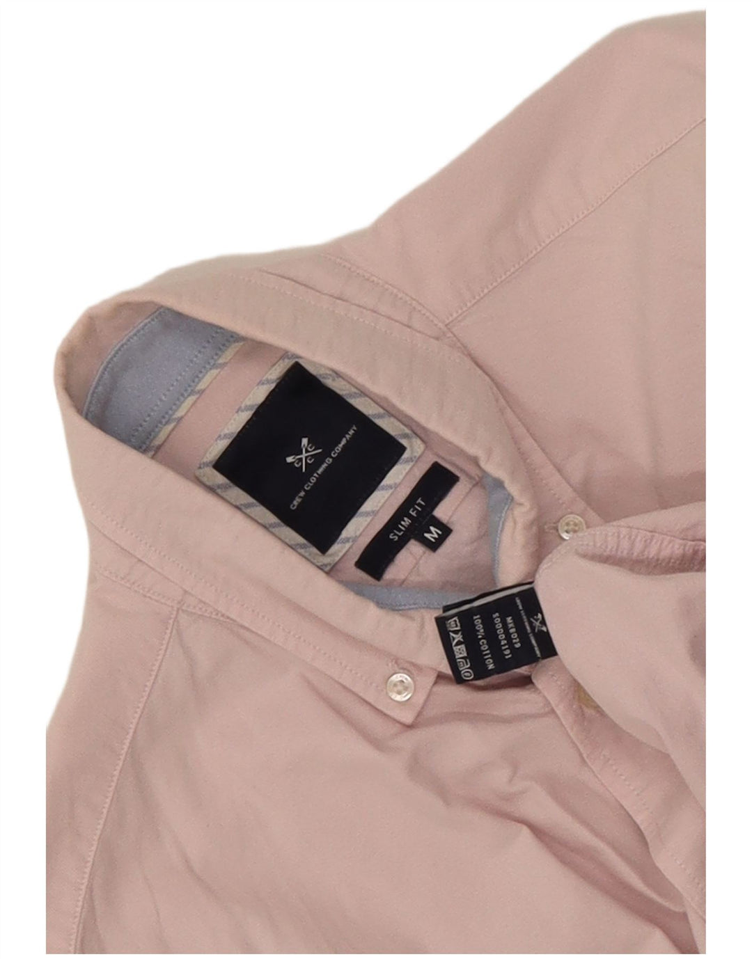 Crew Clothing Cămașă Slim Fit pentru bărbați, bumbac roz mediu