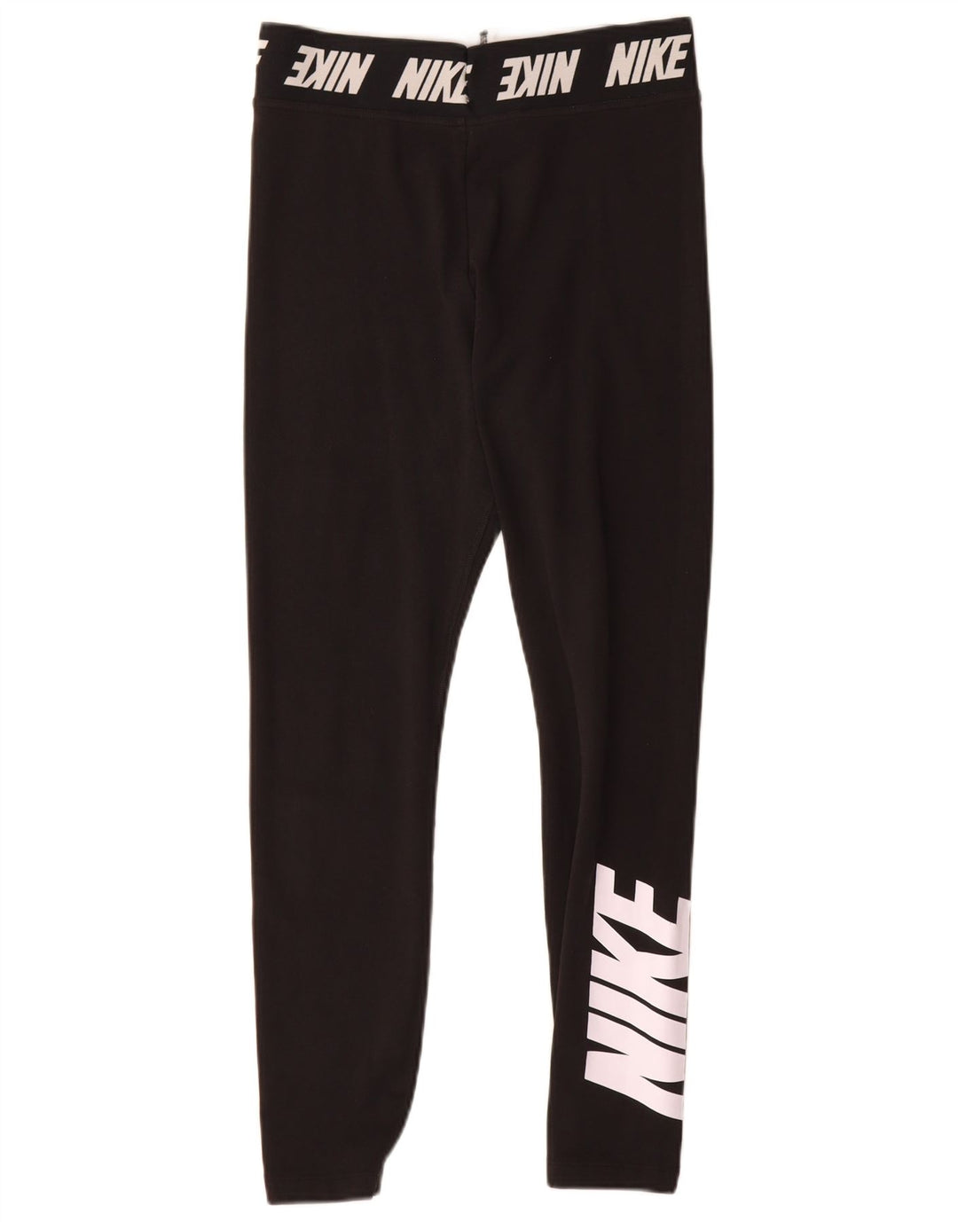 Leggings grafic Nike pentru femei UK 12, bumbac mediu negru